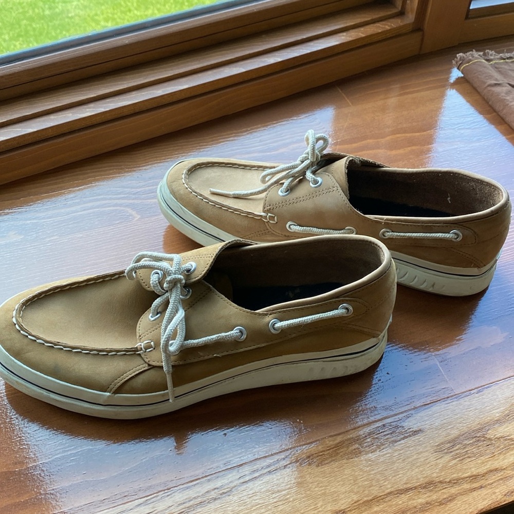 Sperry Mens leather Top-Sider boat shoes Size 10